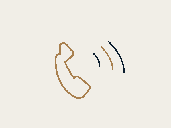Telefonhörer mit ausstrahlenden Klangwellen, sinnbildlich für die Mailbox-Ansage